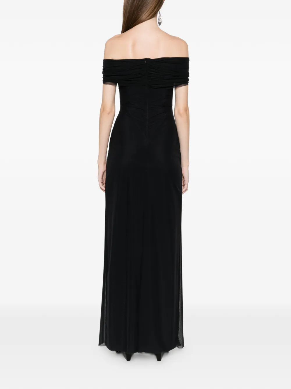 Axel 113 Afterhours Slit Embellished Maxi Dress In Black