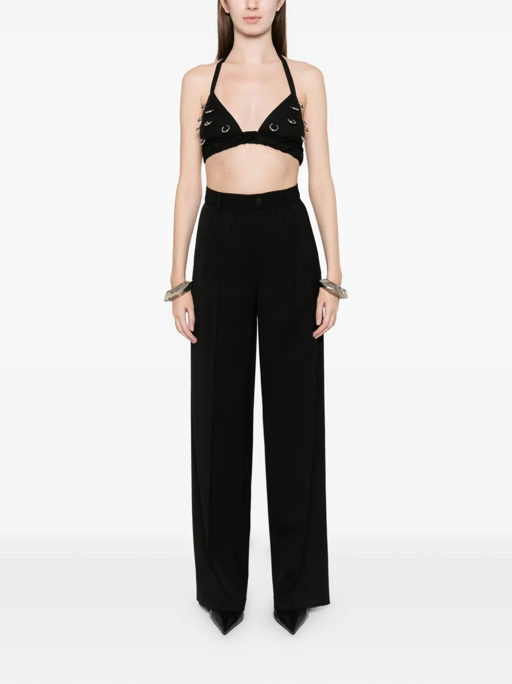 MEDEEA loose wool trousers - Zwart