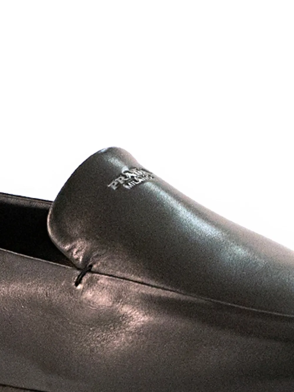 Prada logo loafers Zwart