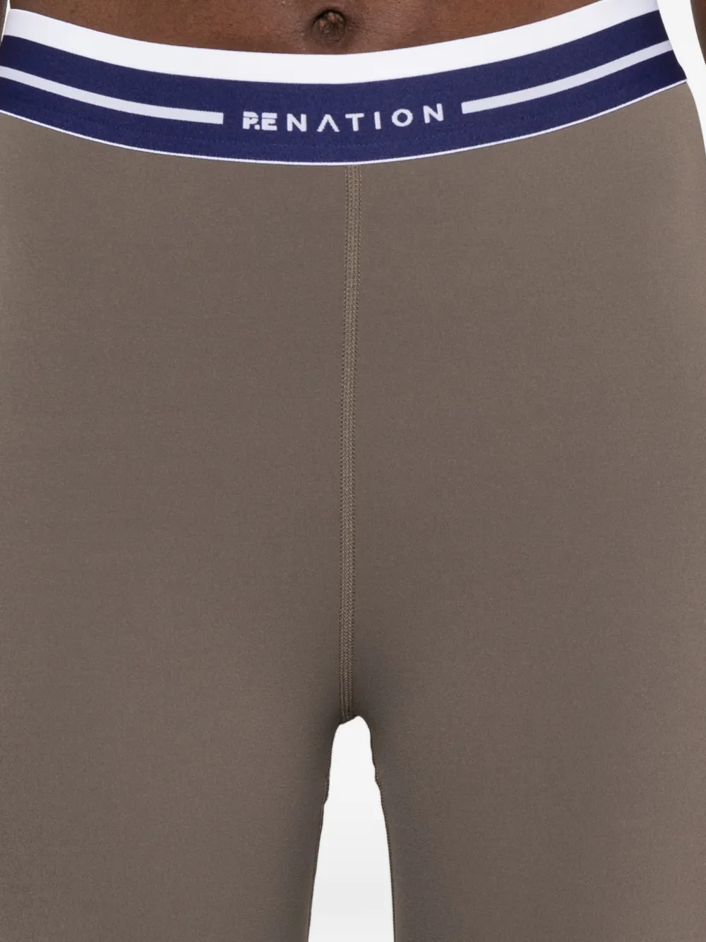 P.E Nation Avant Full gestreepte legging Bruin