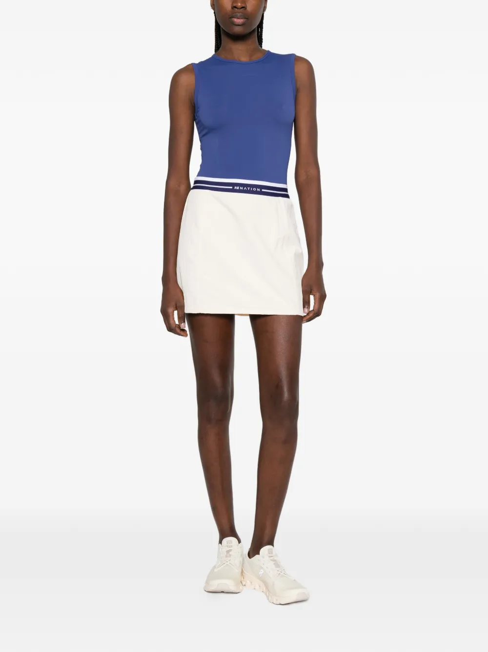  P.e Nation Striped Mini Skirt - Neutrals 