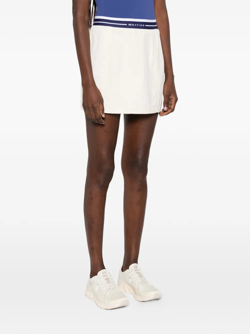  P.e Nation Striped Mini Skirt - Neutrals 
