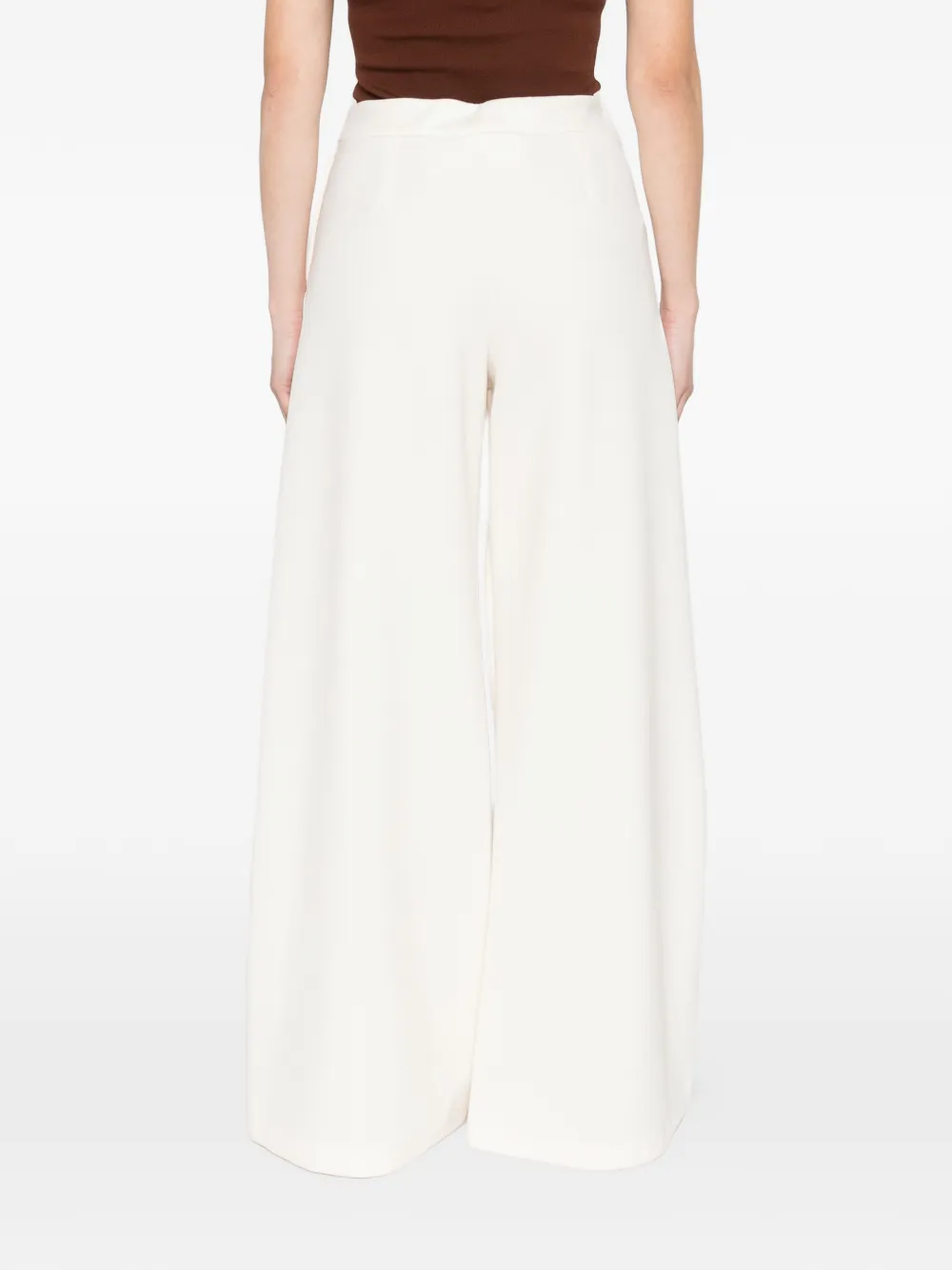 Max Mara MXPNIGELLA broek met wijde pijpen Wit