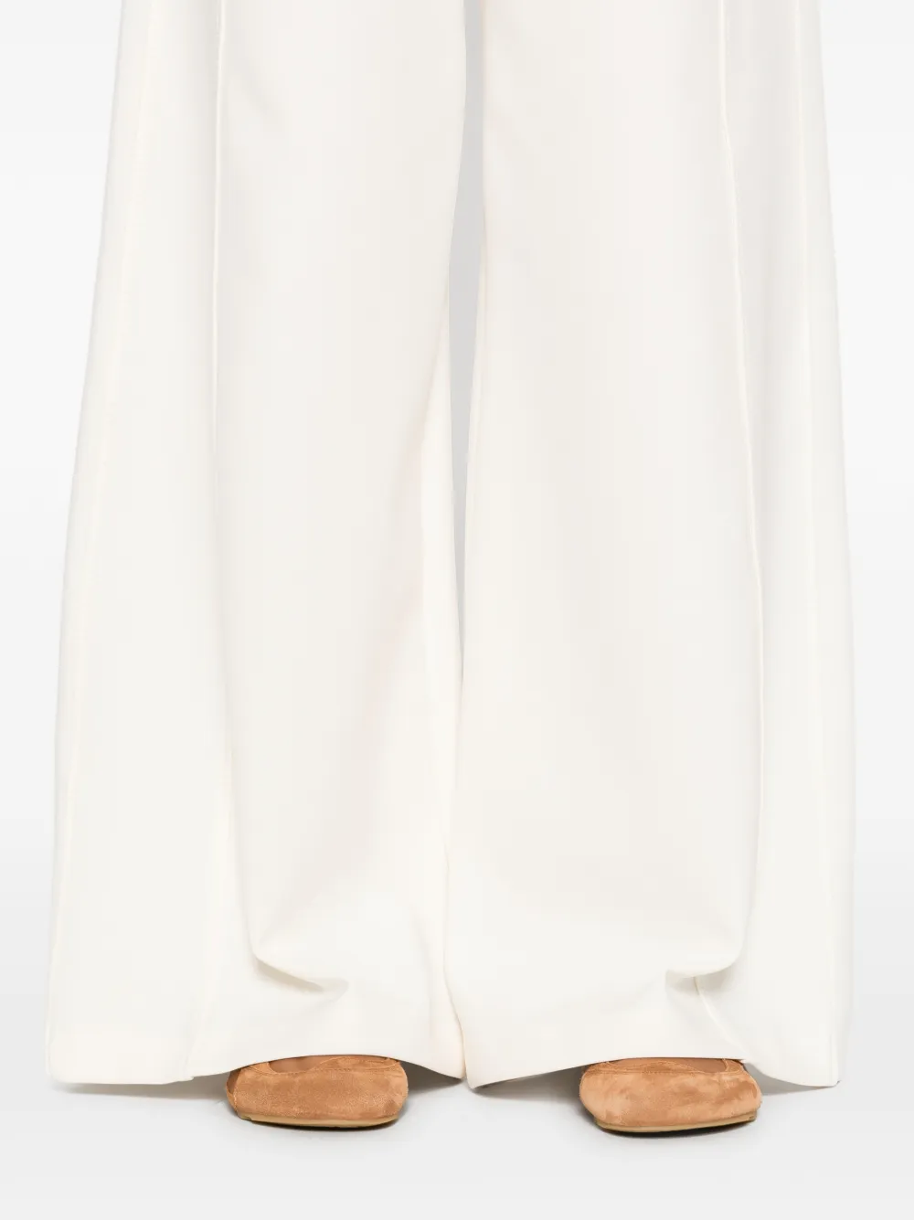 Max Mara MXPNIGELLA broek met wijde pijpen Wit