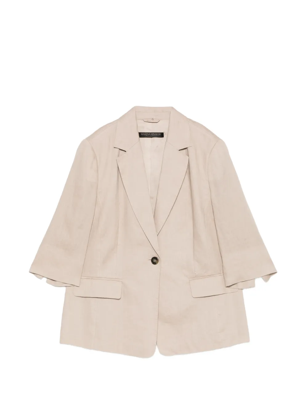 Marina Rinaldi Mrnsabadel buttoned blazer - Toni neutri