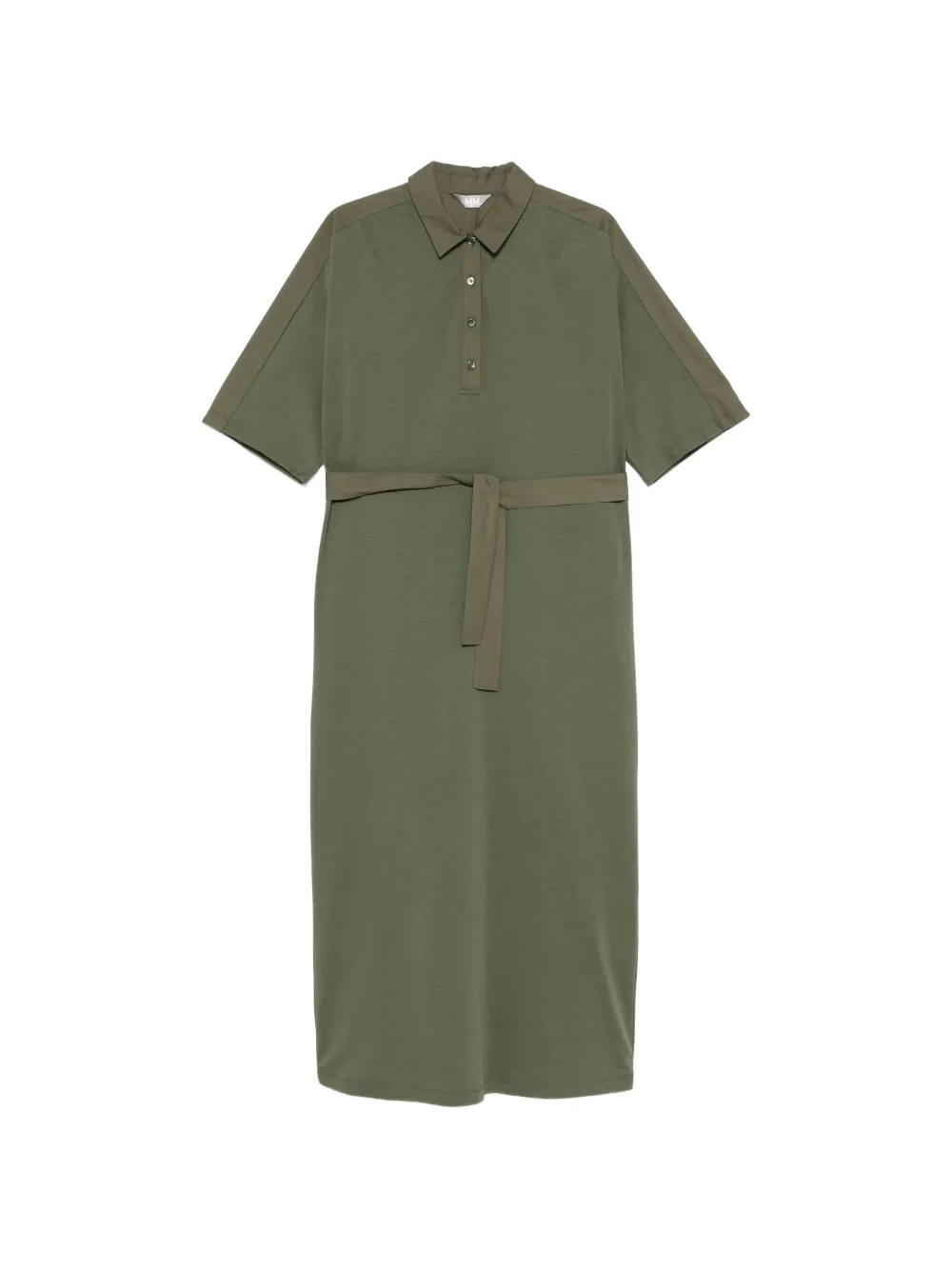 Max Mara belted short-sleeves midi dress - Green