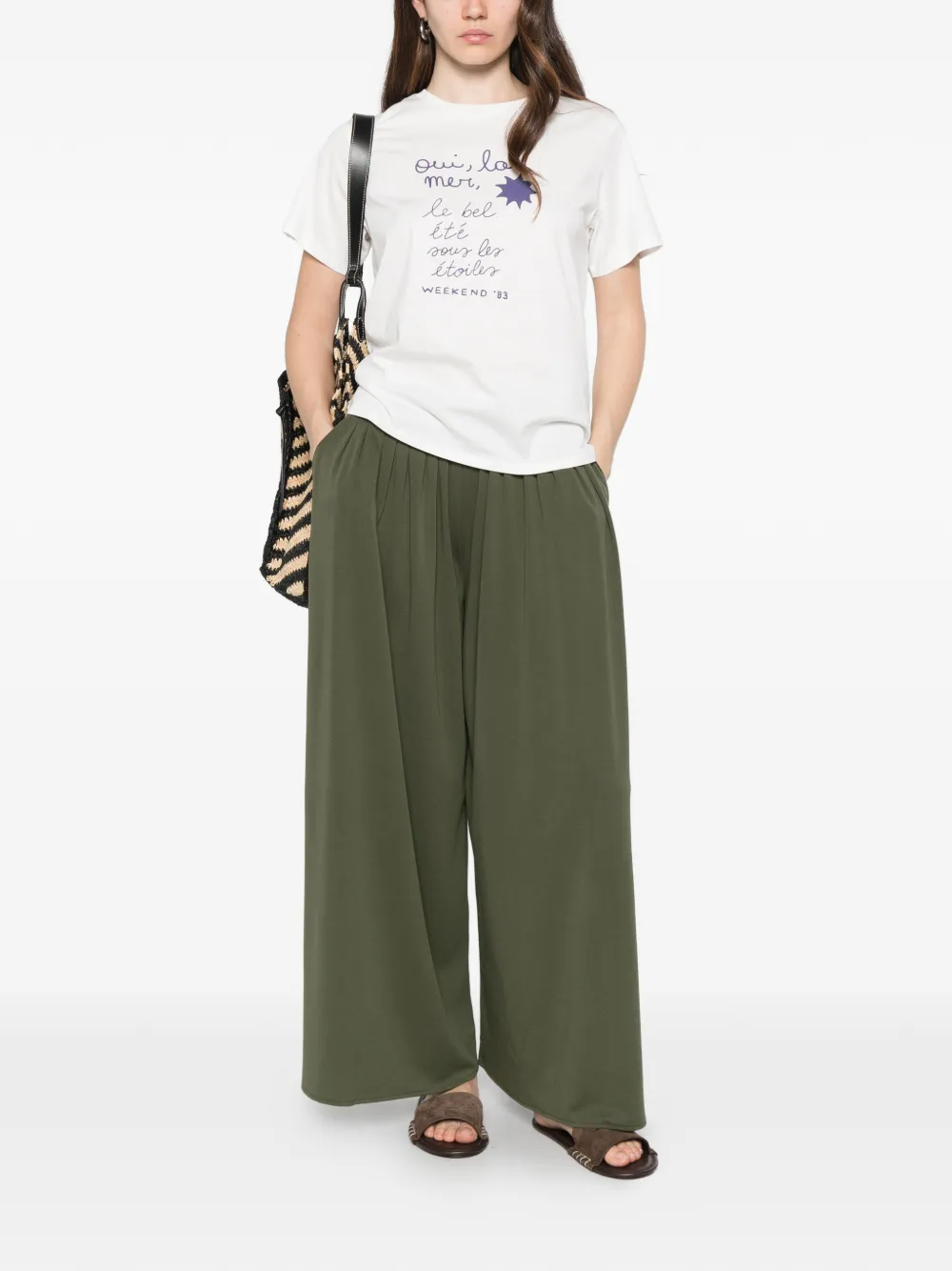 Max Mara Palazzo plooibroek Groen