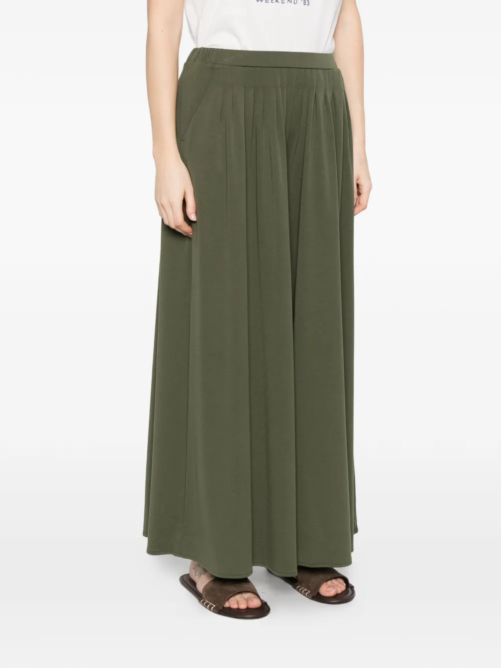 Max Mara Palazzo plooibroek Groen