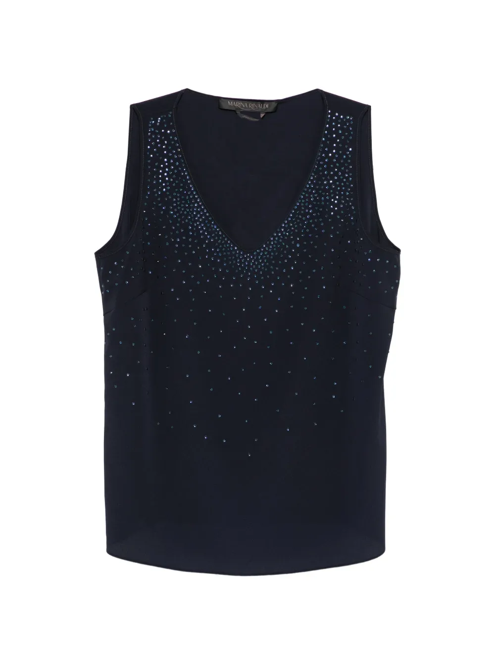 Marina Rinaldi Mrpascia v-neck embellished top - Blu