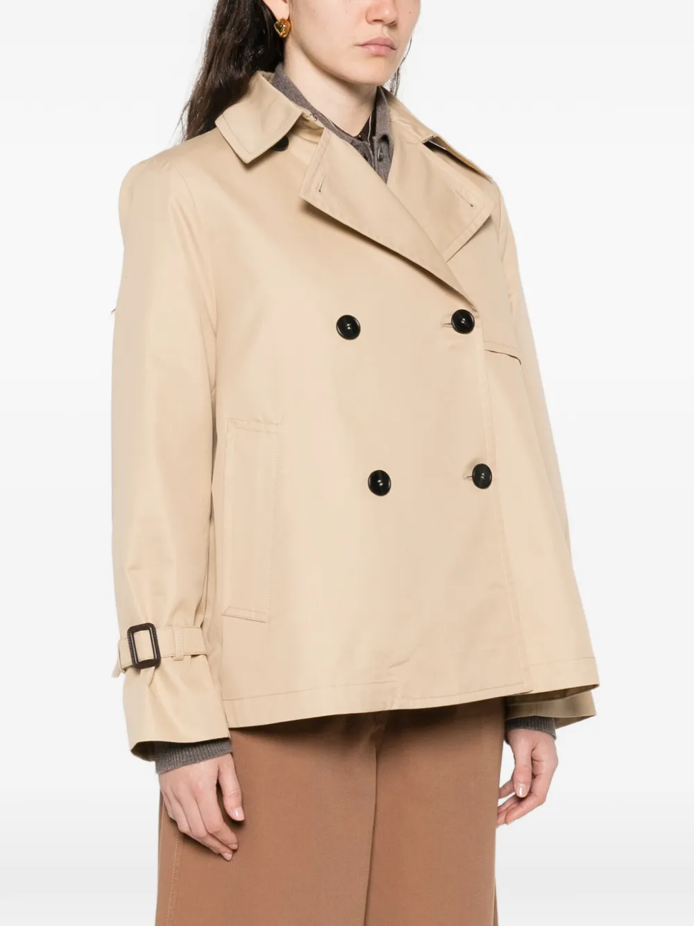  Weekend Max Mara Double-breasted Trench Jacket - Neutrals 