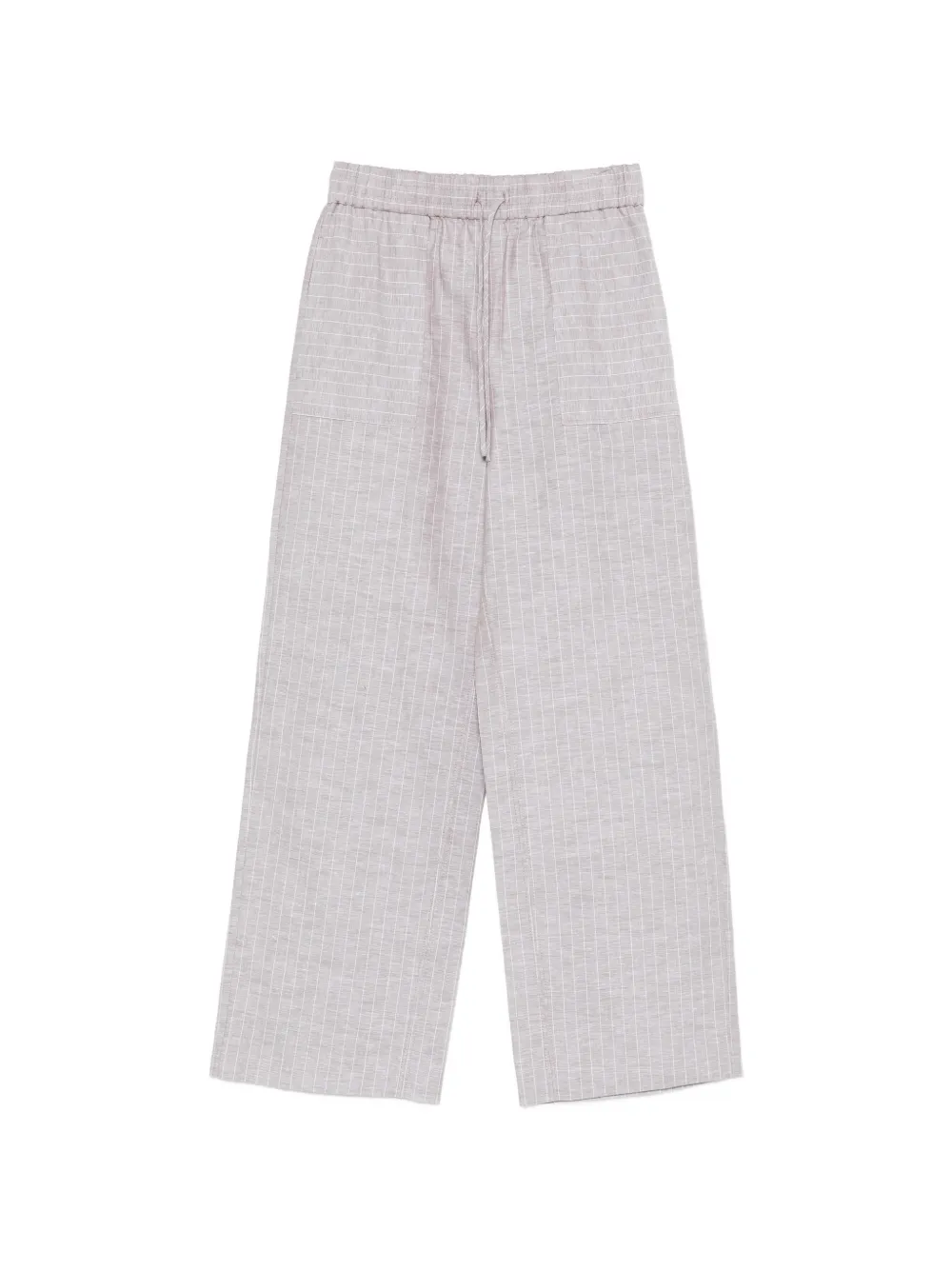 Max Mara drawstring striped palazzo pants - Nude