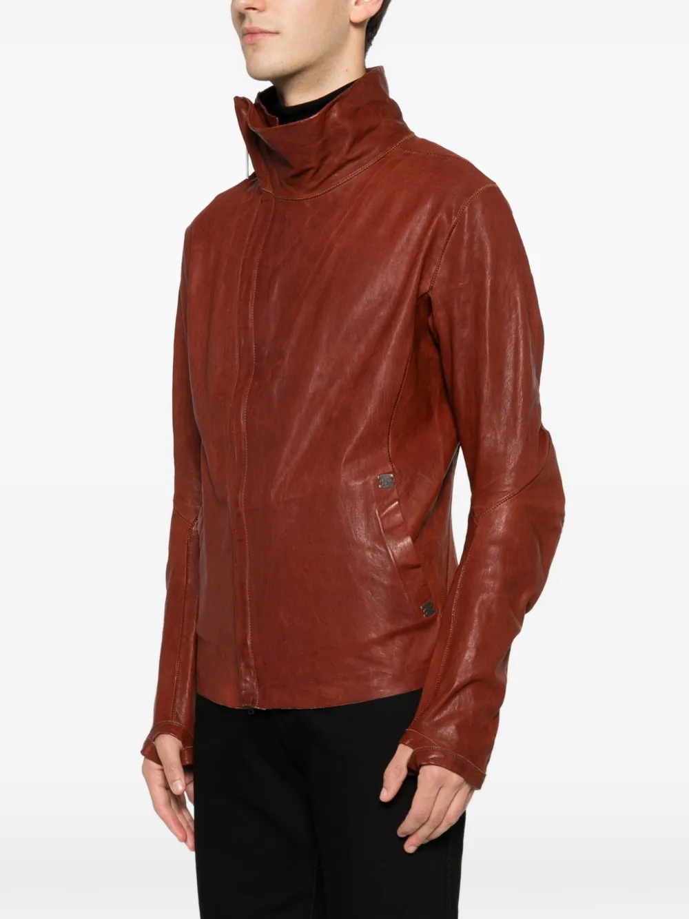 Isaac Sellam Experience zip-fastening leather jacket Bruin