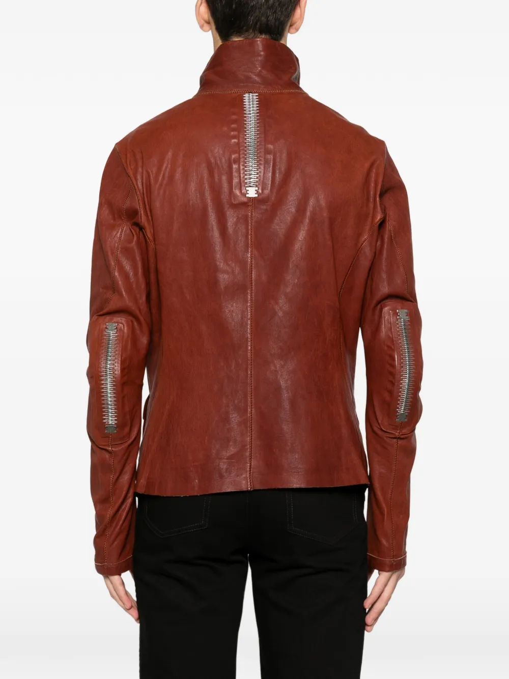 Isaac Sellam Experience zip-fastening leather jacket Bruin