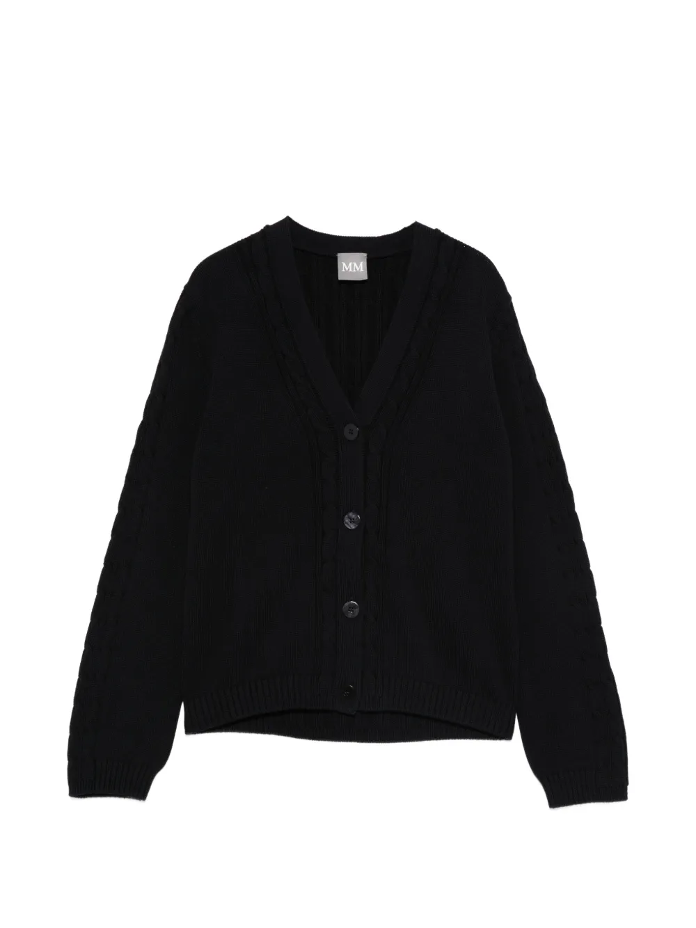 Max Mara Mmlmaster buttoned cable-knit cardigan - Blue