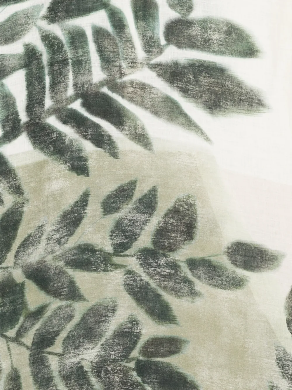 Leaf-Print Midi Dress