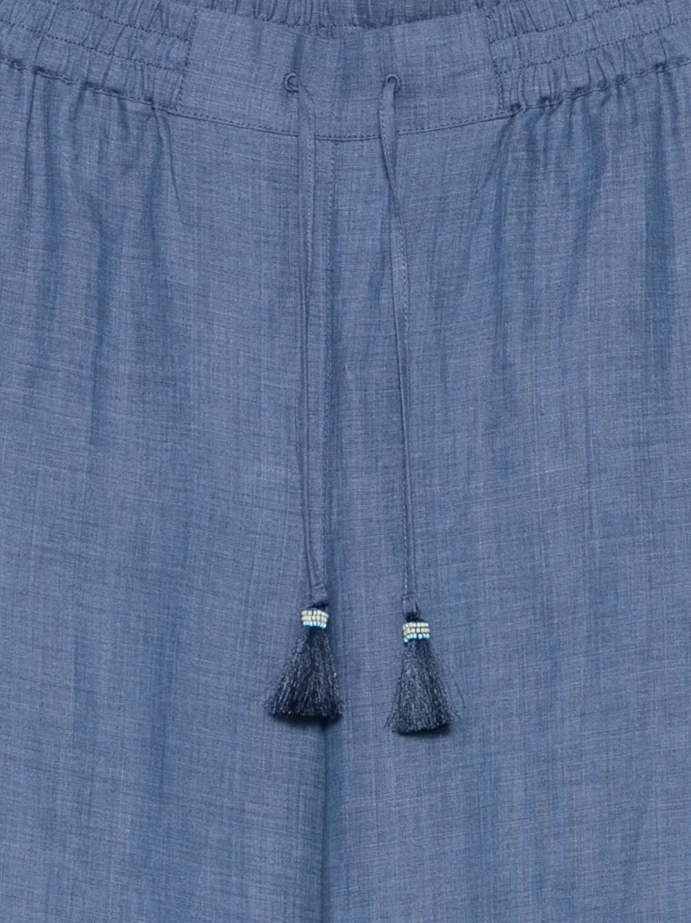  Marina Rinaldi Tassel Drawstring Trousers - Blue 