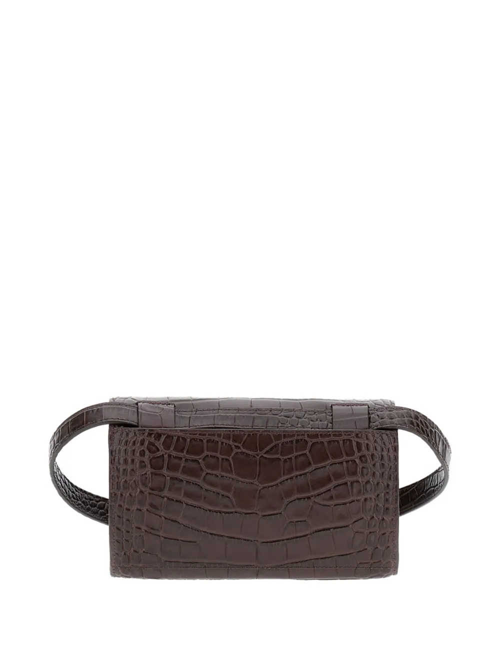 Nicoli X Intasca Crocodile Print Shoulder Bag In Brown
