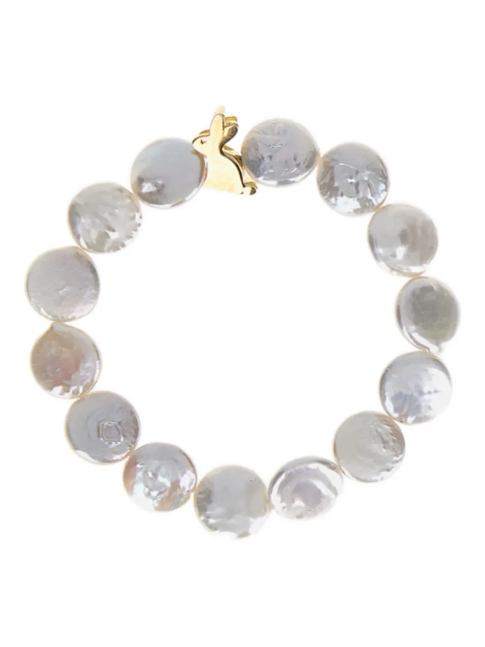 Aliita Bracciale con perle piatte 9 carati - Oro