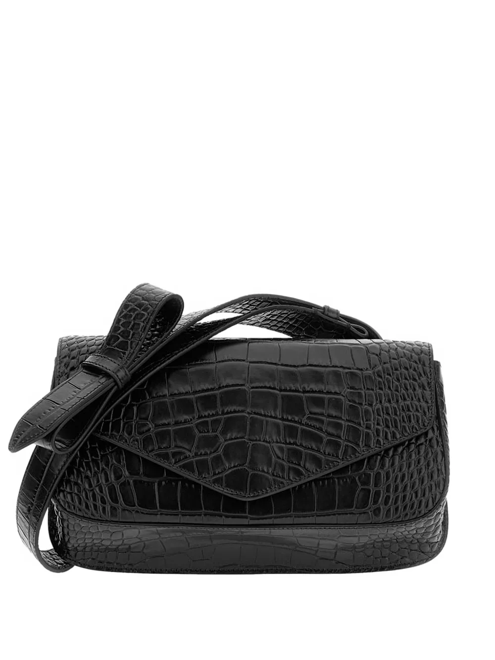 NICOLI crocodile-print crossbody bag | Black | Image 1