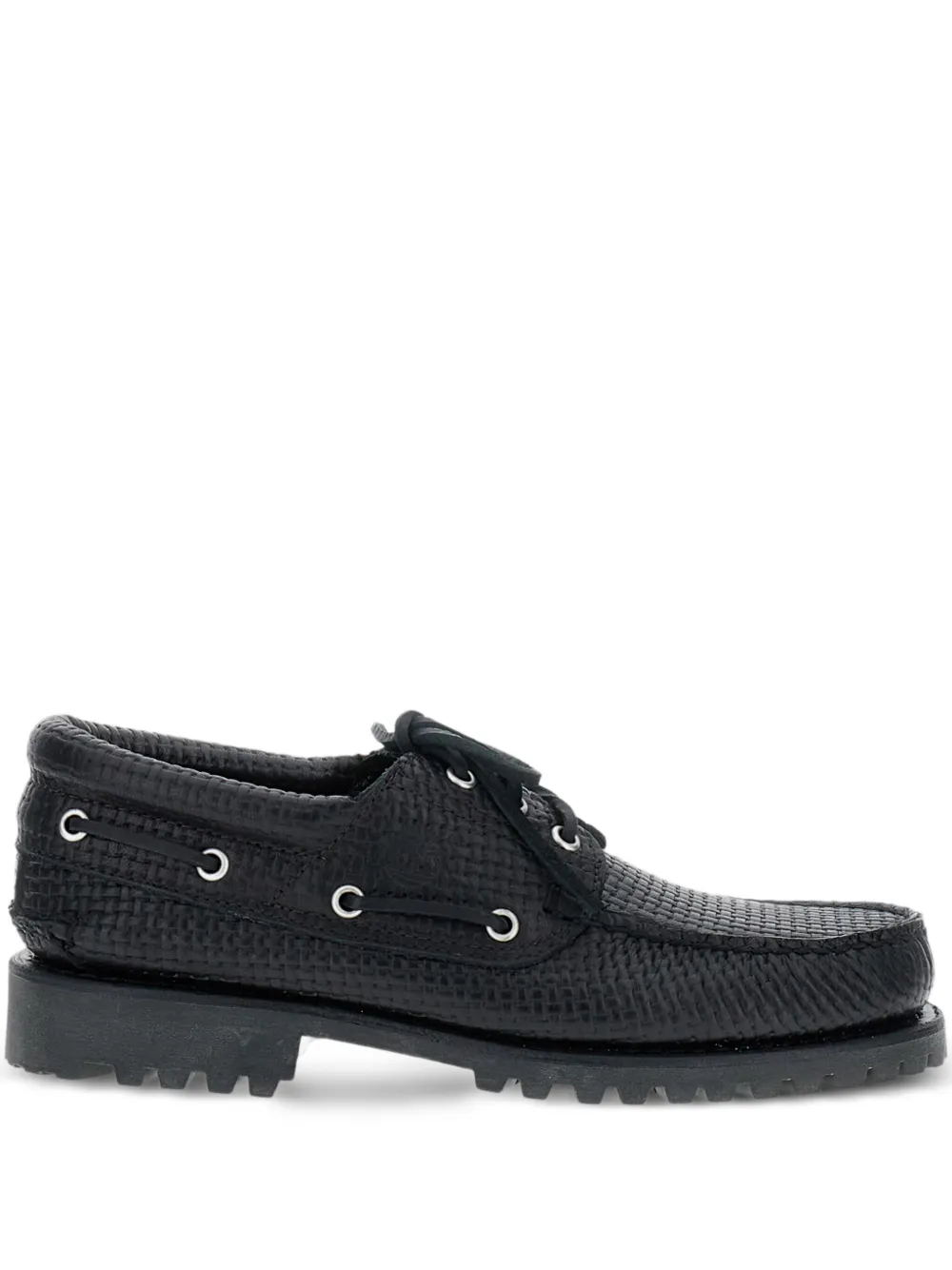 Timberland 45mm braided lace-up loafers | Black | Image 1
