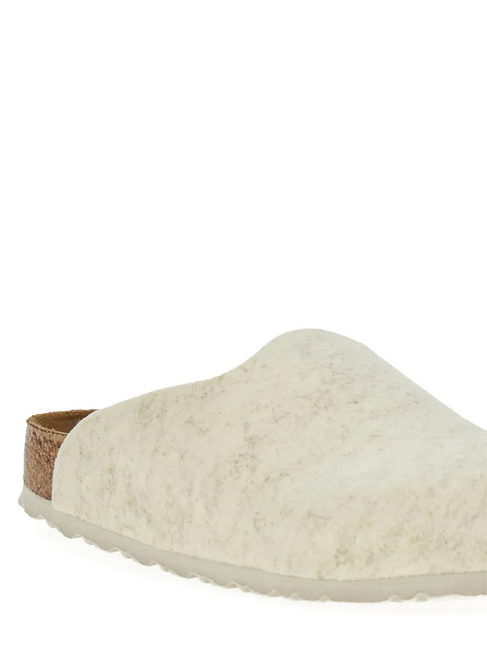 Birkenstock Amsterdam Wool Felt Eggshell Clogs In Neutral