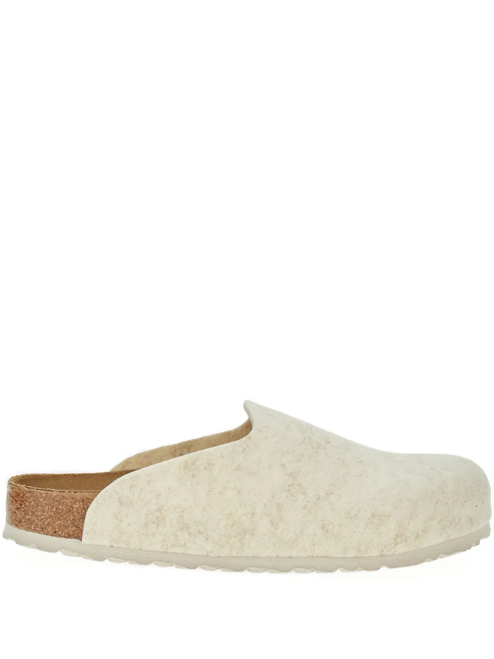 Birkenstock Amsterdam Wool Felt Eggshell Clogs In Neutral