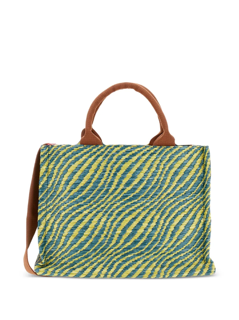 Marni small logo-detail tote bag - Groen