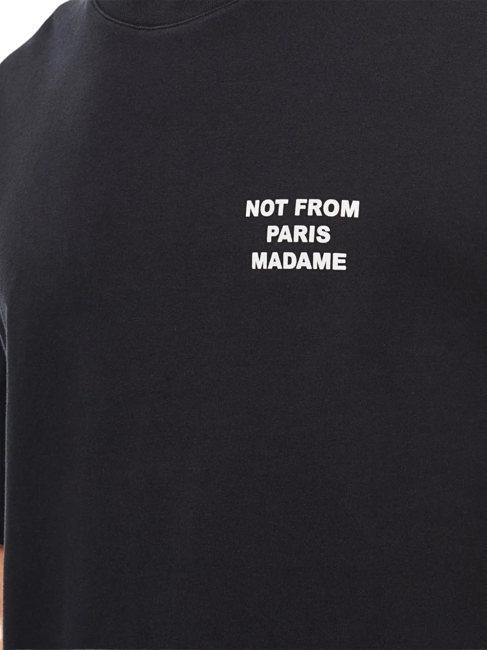 Drôle De Monsieur T-shirt met ronde hals en korte mouwen Zwart