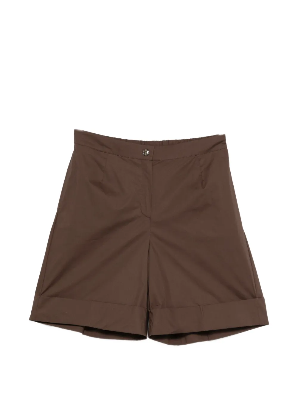Marina Rinaldi pleated tailored shorts - Marrone