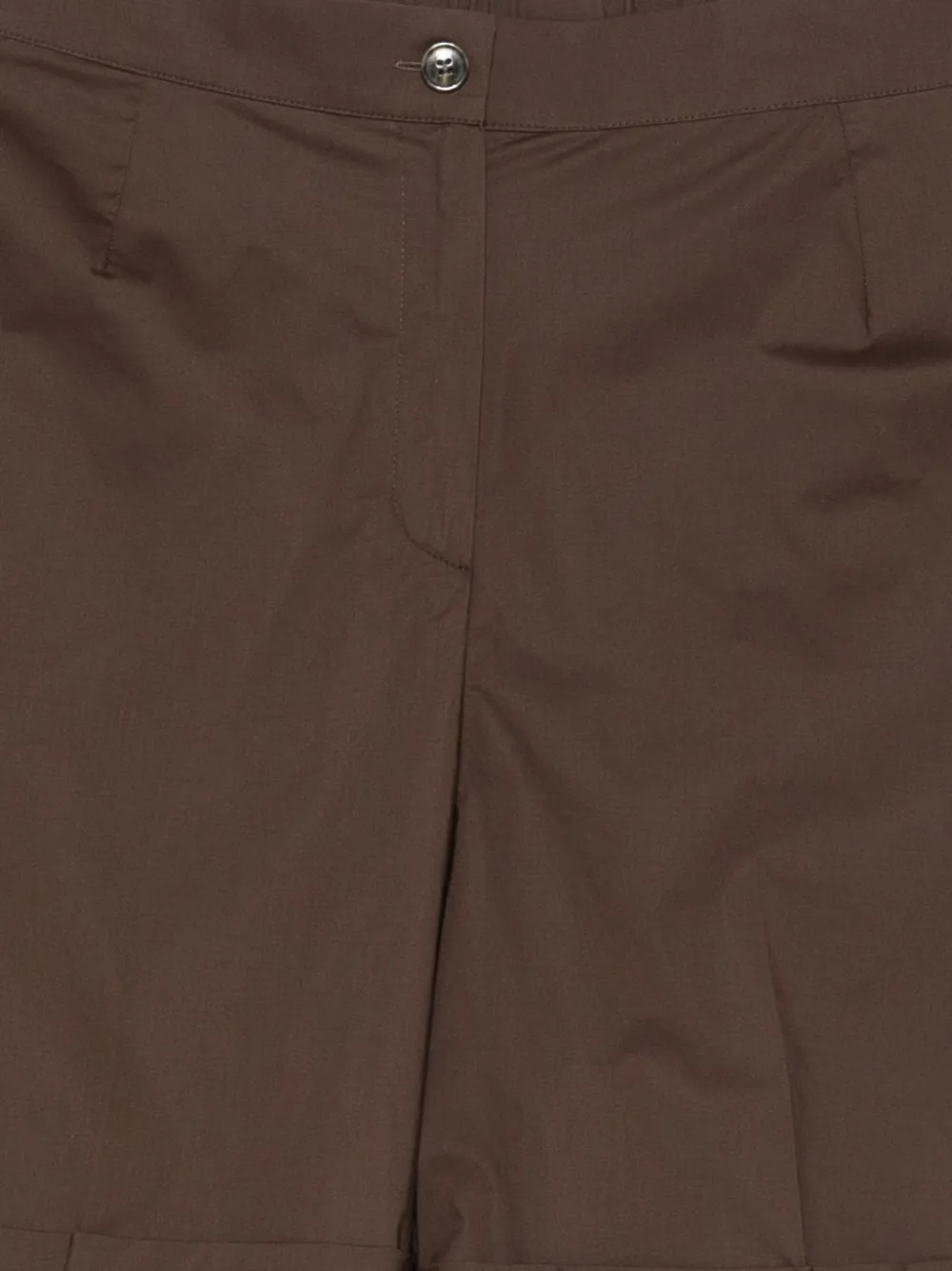  Marina Rinaldi Pleated Tailored Shorts - Brown 