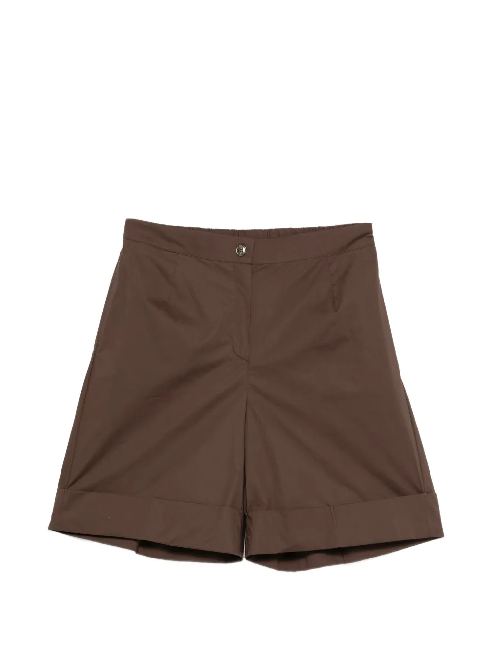 Marina Rinaldi pleated tailored shorts - Marrone