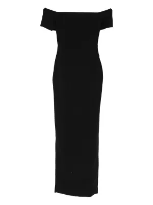 green emerald velvet dress Khaite Women's Cato Draped Asymmetric Gown - Black main image 0