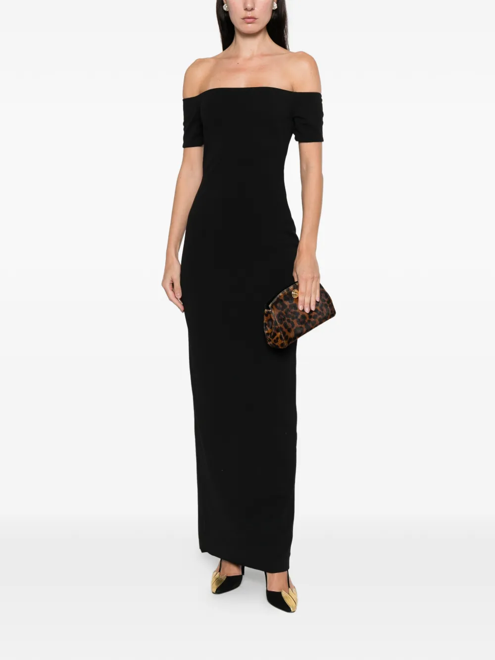 Solace London Nile off-shoulder maxi dress - Zwart