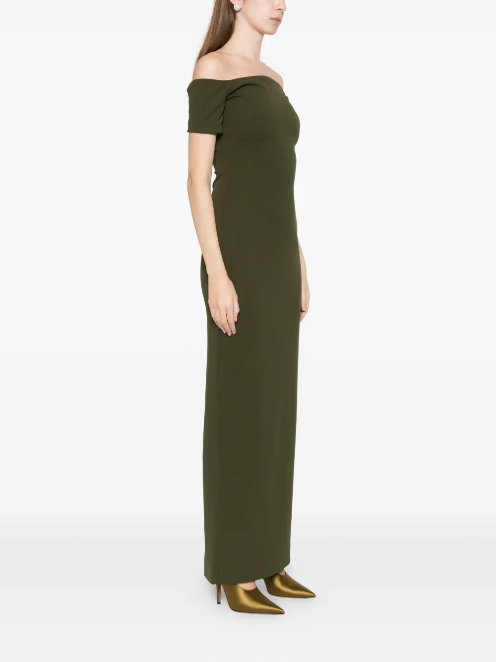 Solace London Nile Maxi Dress In Green