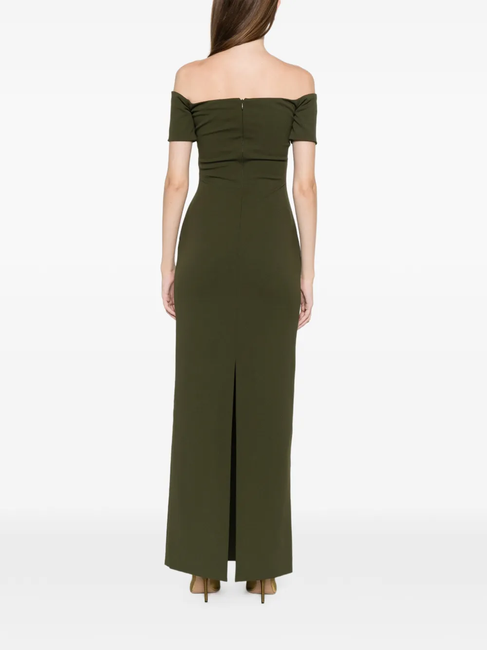 Solace London Nile Maxi Dress In Green