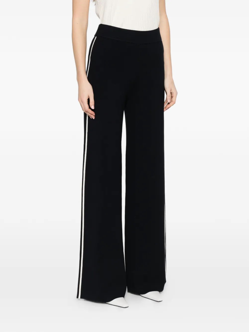 Stripe-Detail Palazzo Pants