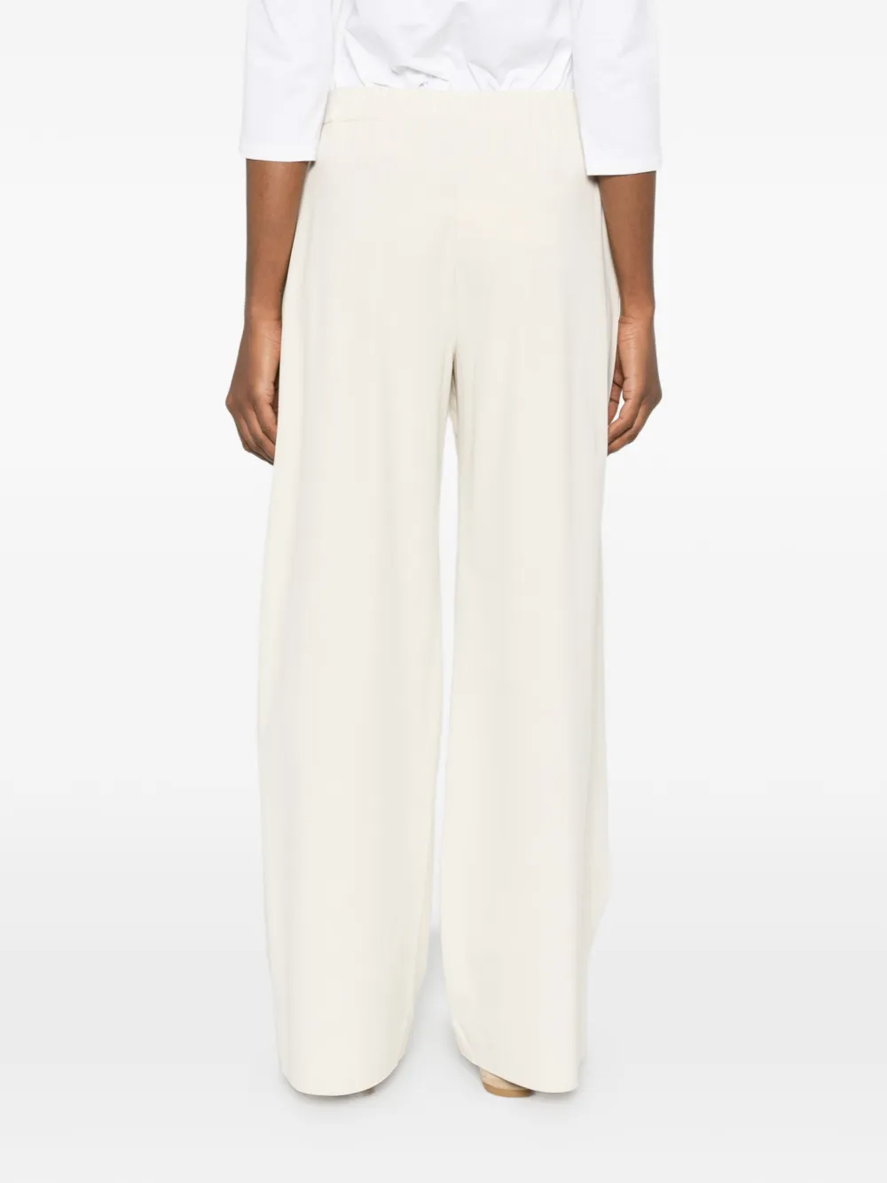 Max Mara Palazzo broek met trekkoord Beige