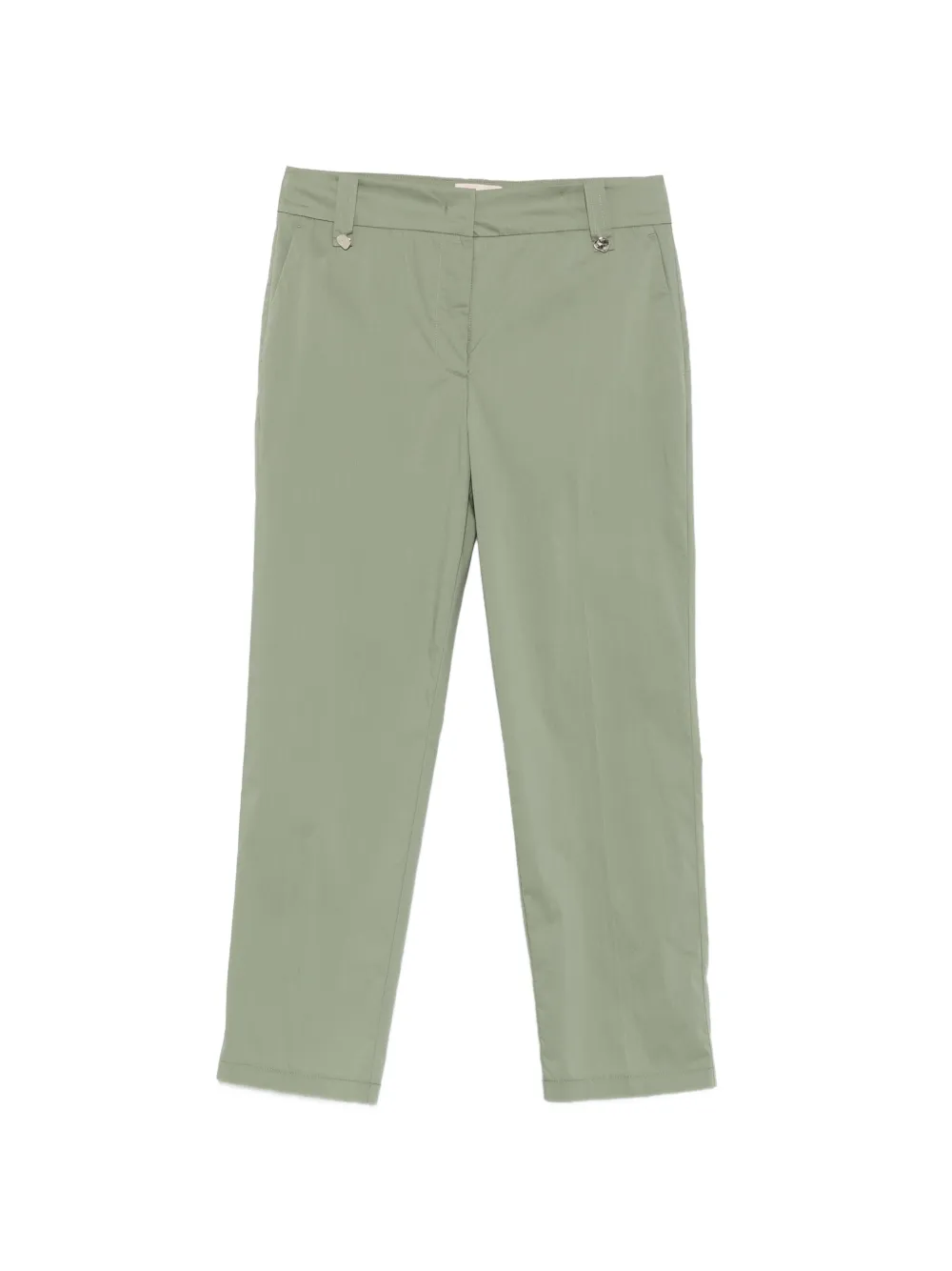 LIU JO logo-plaque straight-leg trousers - Grün