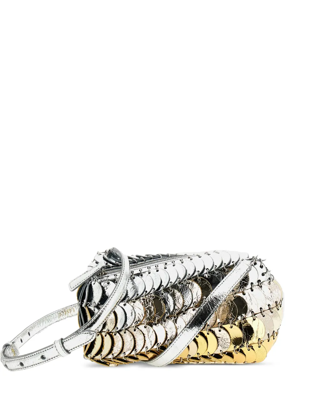 Rabanne leather shoulder bag - Argento