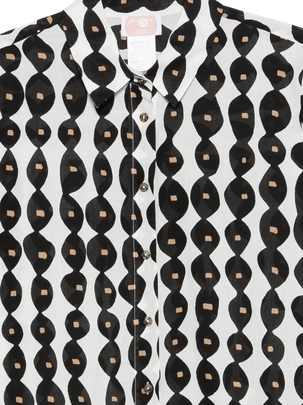  Marina Rinaldi Chemise Nnwgiostra à Motif Géométrique - Blanc 