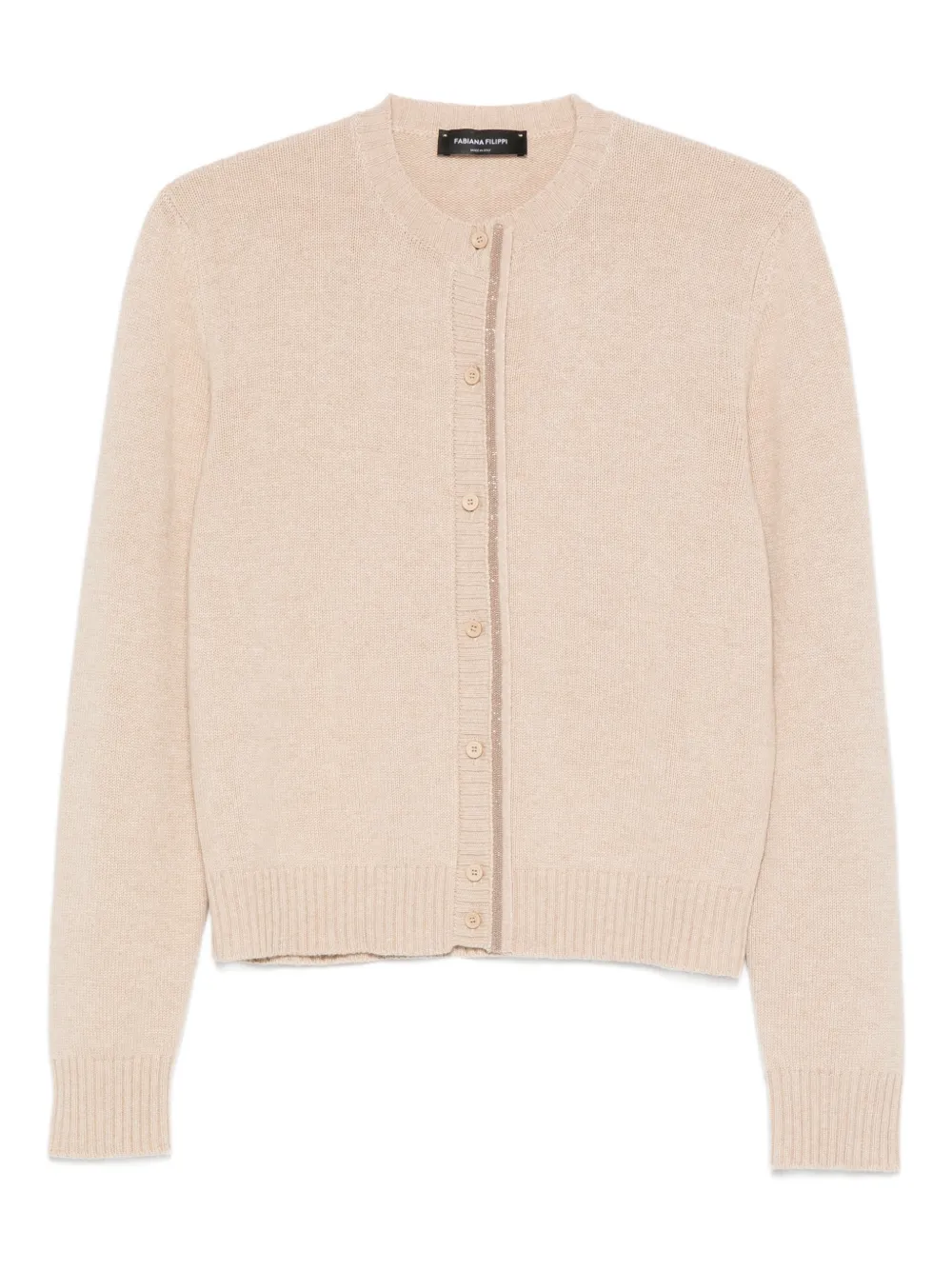 Fabiana Filippi embellished button sweater - Nude
