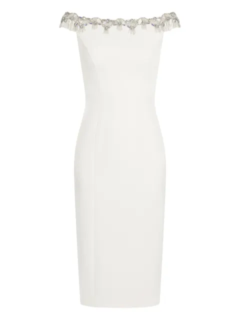 Jenny Packham Vestido midi Valorie ombro a ombro