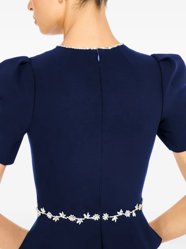 Jenny Packham Jules Embellished Midi Dress - Blue