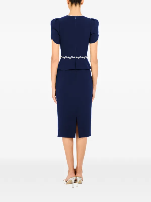 plus size knee length dresses Plus Size Classic 3/4 Sleeve Modest Knee-Length Shift Dress – Kosher Casual  USA main image 1