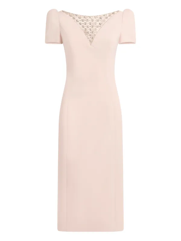 Jenny Packham Vienna Embellished Puffed Dress | Pink | FARFETCH
