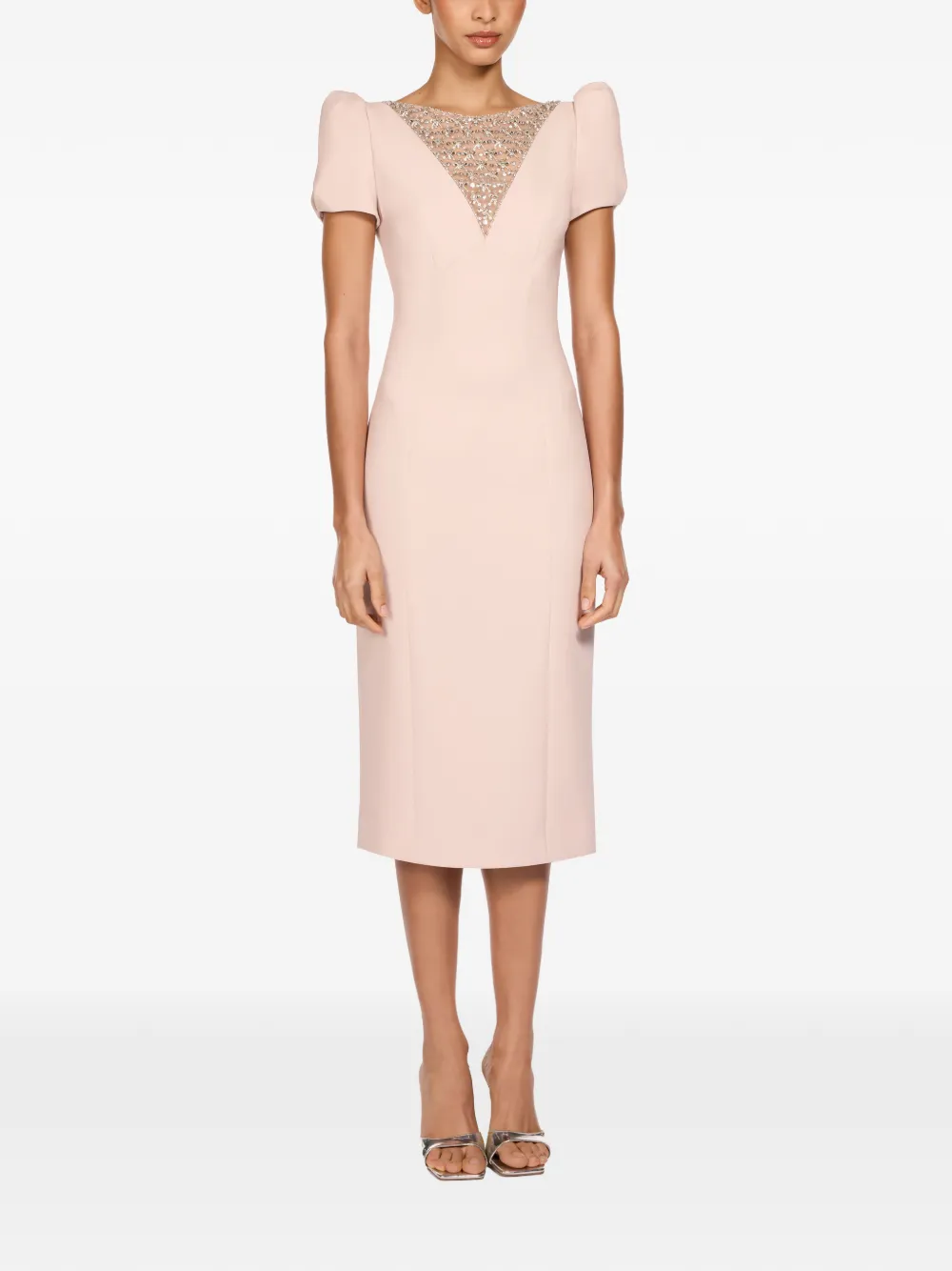 Jenny Packham Adeline embellished puffed dress - Roze