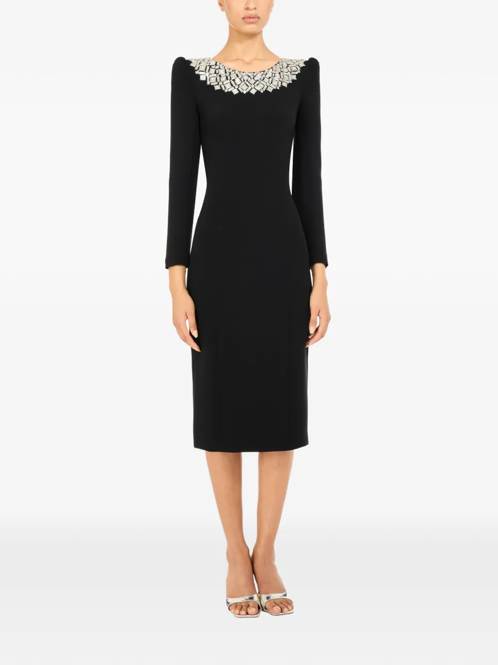 Jenny Packham Jacquetta embellished midi dress - Zwart