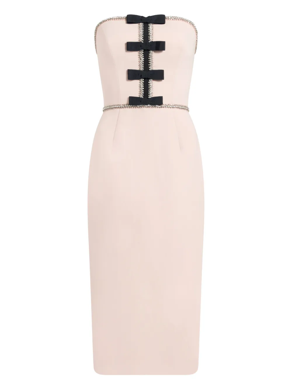 Jenny Packham Odette bow embellished dress - Toni neutri