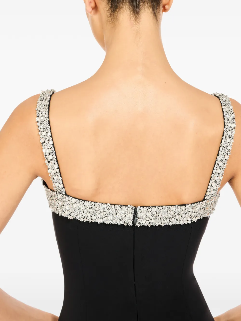 Lucy Crystal-Embellished Bow Midi Dress