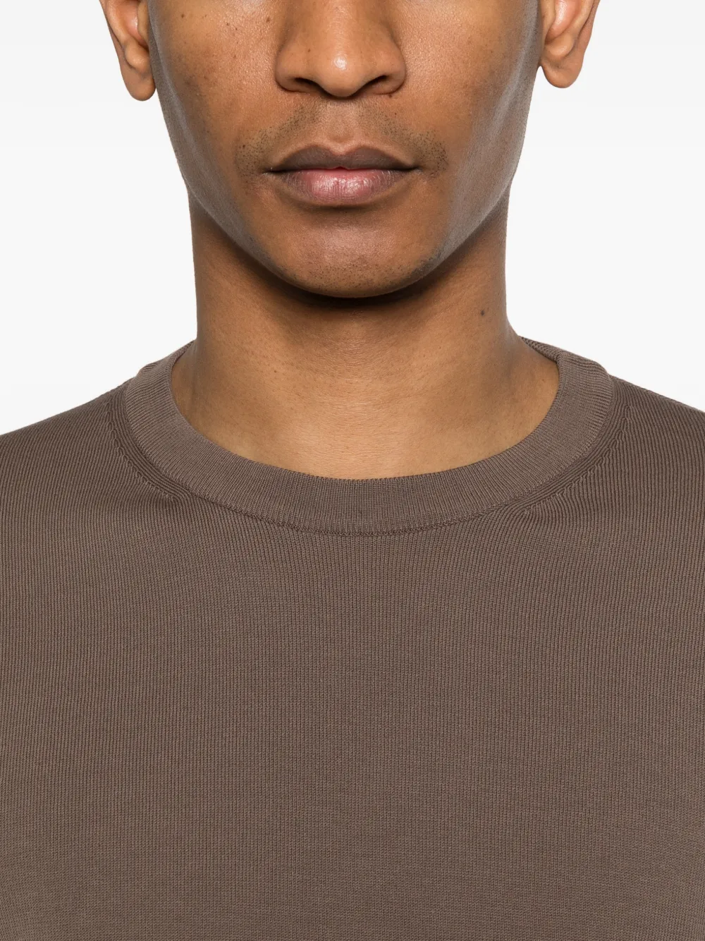 Canali Trui met ronde hals Bruin